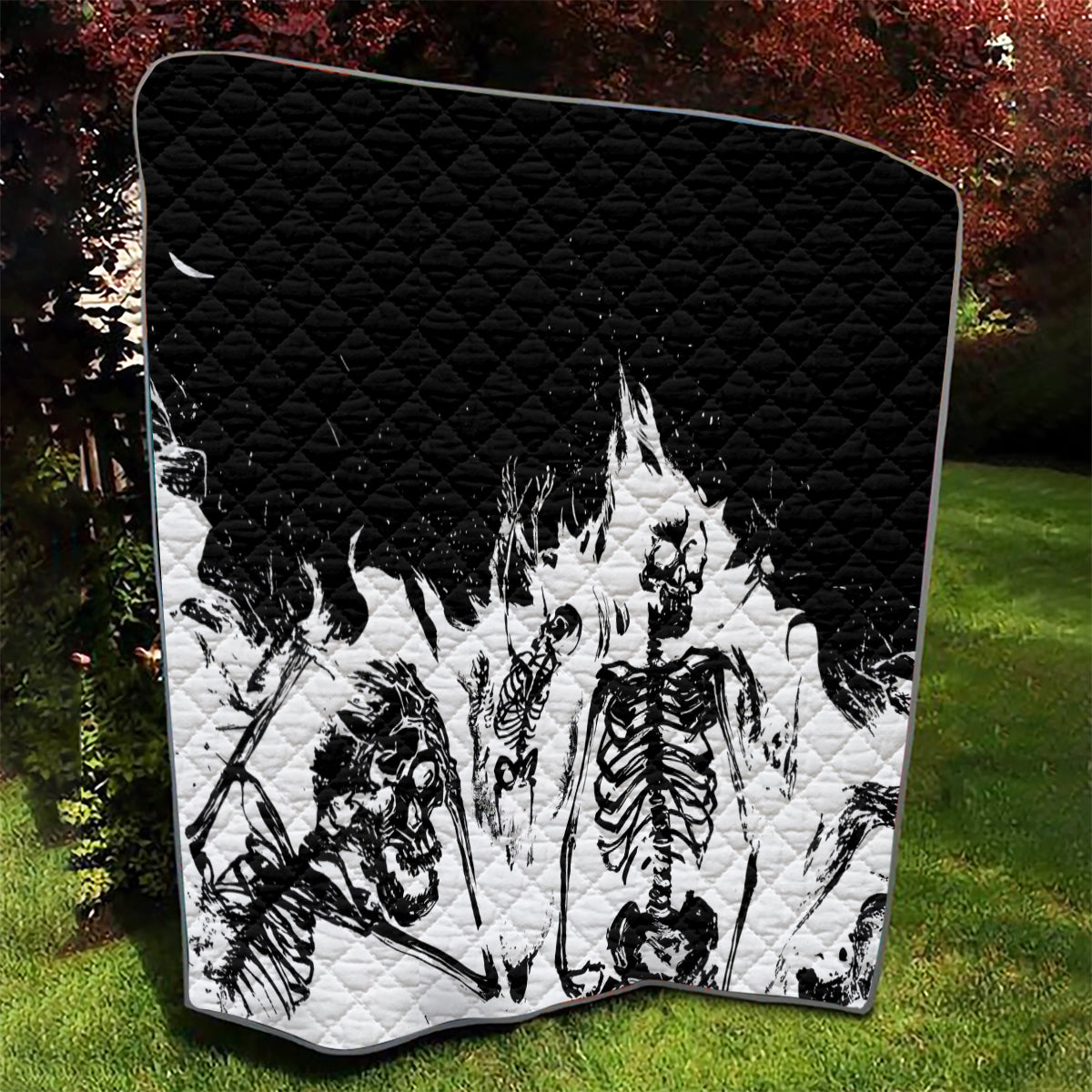 Fire Skull Quilt Scream In Fire - Wonder Print Shop