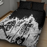 Fire Skull Quilt Bed Set Scream In Fire - Wonder Print Shop