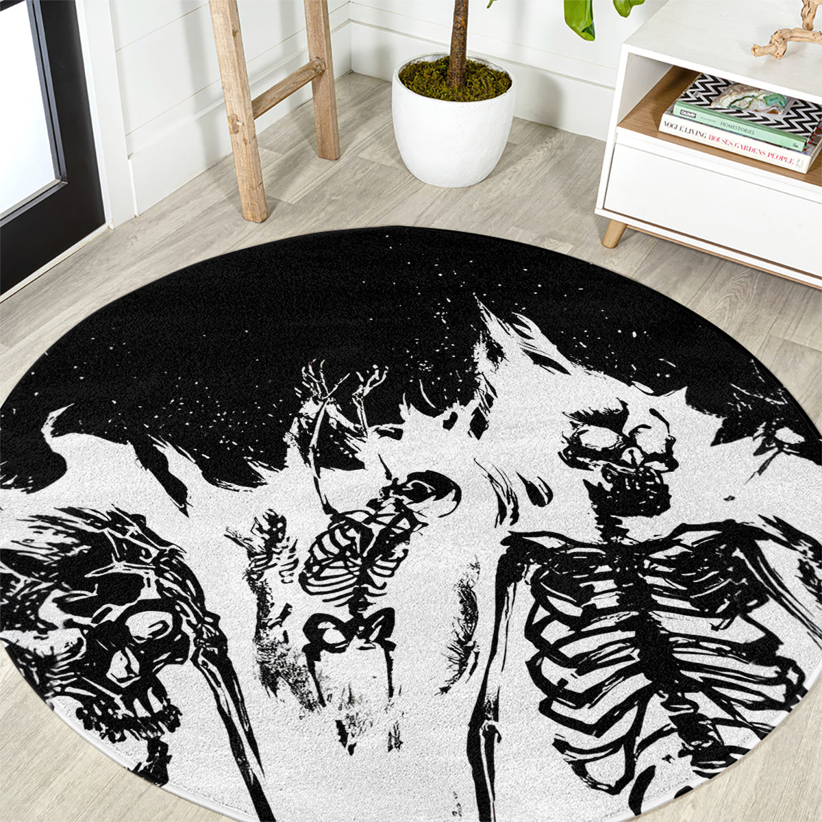 fire-skull-round-carpet-scream-in-fire