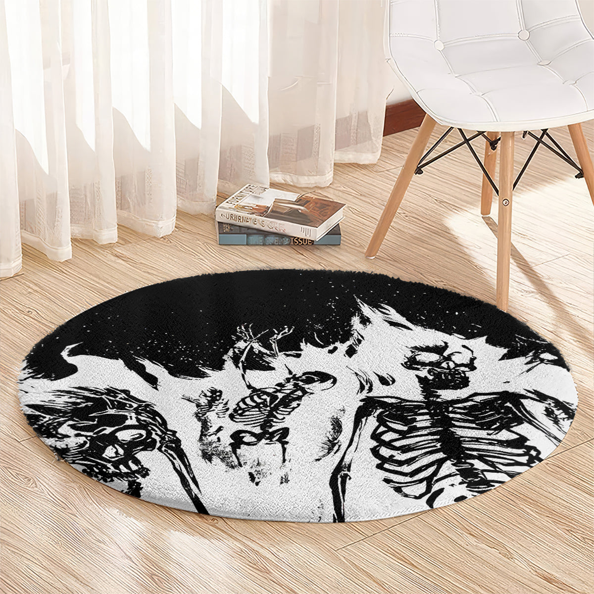 fire-skull-round-carpet-scream-in-fire