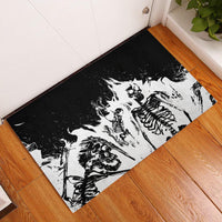 Fire Skull Rubber Doormat Scream In Fire - Wonder Print Shop