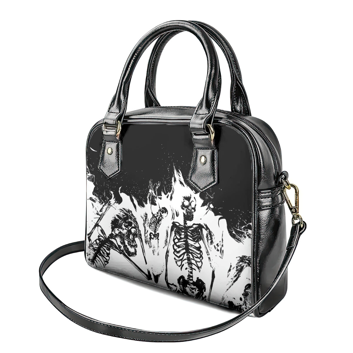 fire-skull-shoulder-handbag-scream-in-fire