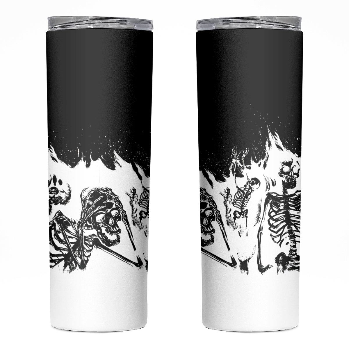 Fire Skull Skinny Tumbler Scream In Fire - Wonder Print Shop