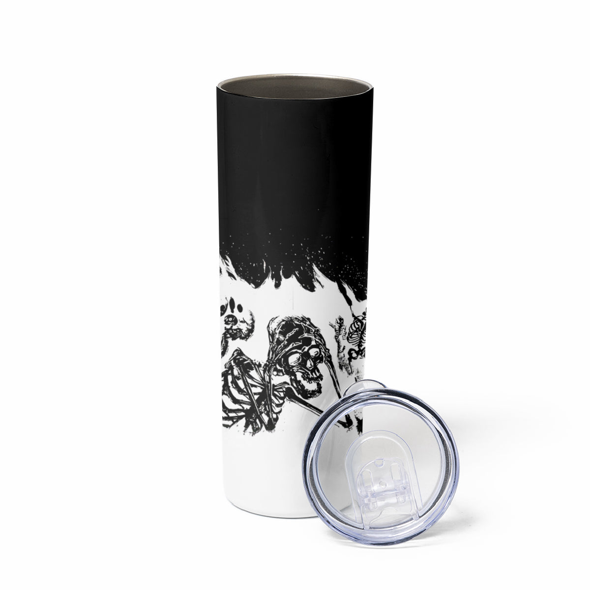 Fire Skull Skinny Tumbler Scream In Fire - Wonder Print Shop