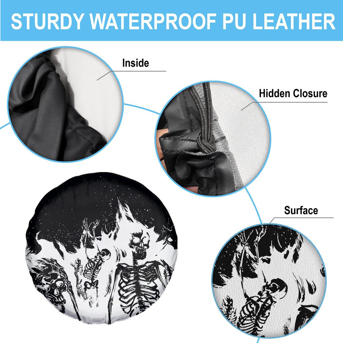 Fire Skull Spare Tire Cover Scream In Fire - Wonder Print Shop