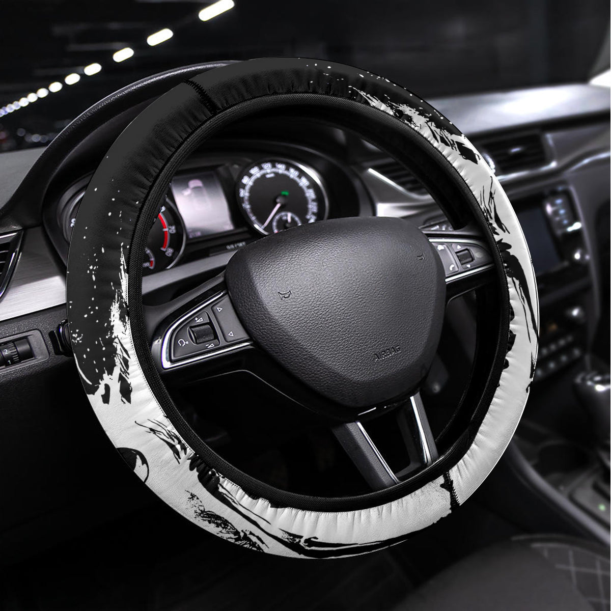 Fire Skull Steering Wheel Cover Scream In Fire - Wonder Print Shop