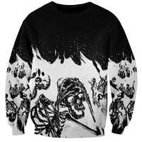 Fire Skull Sweatshirt Scream In Fire - Wonder Print Shop