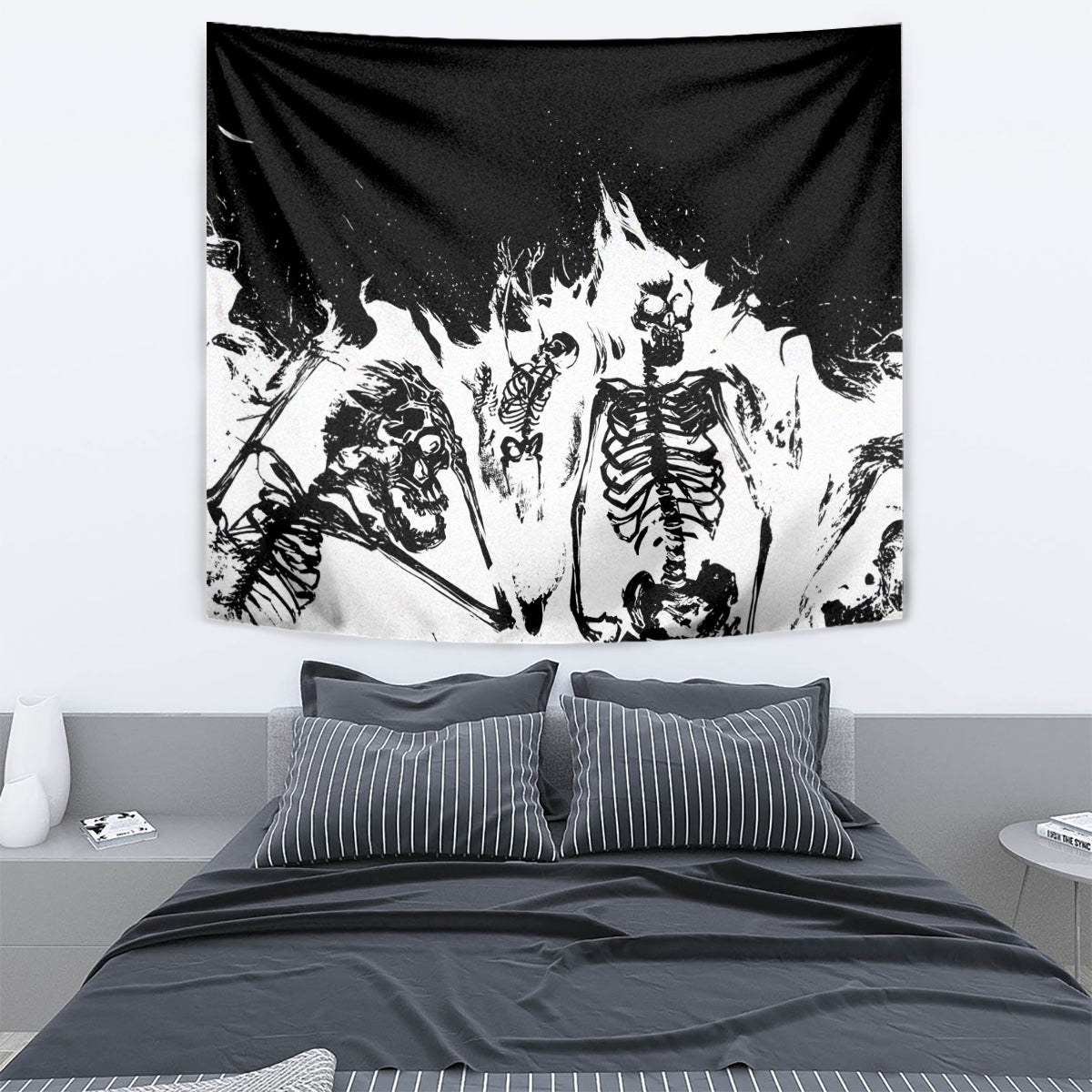 Fire Skull Tapestry Scream In Fire - Wonder Print Shop