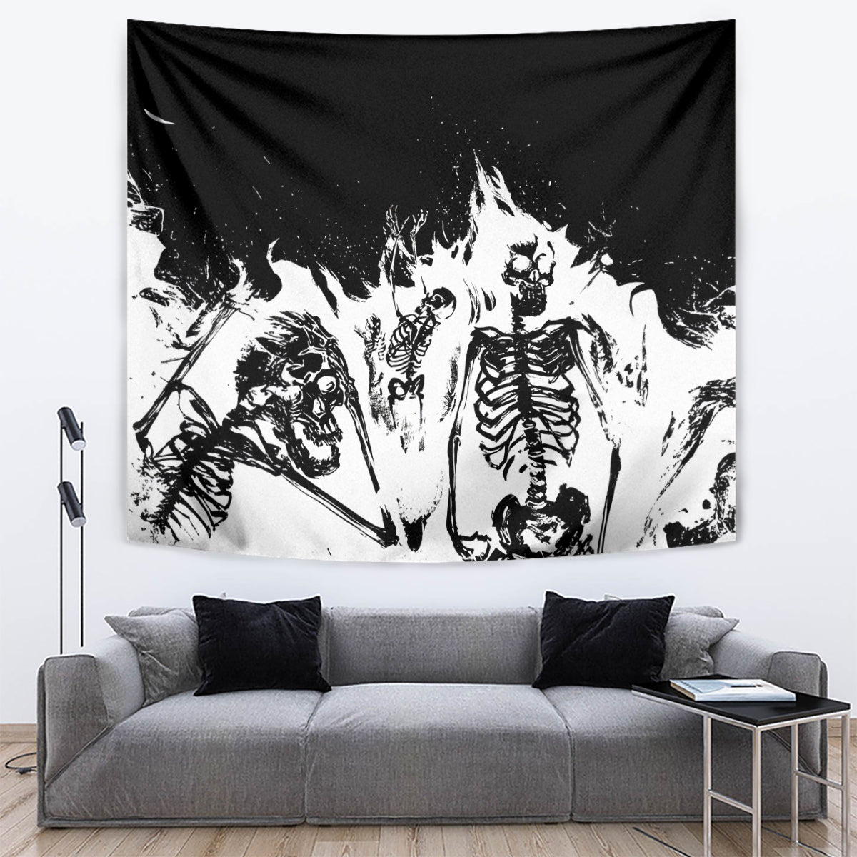 Fire Skull Tapestry Scream In Fire - Wonder Print Shop