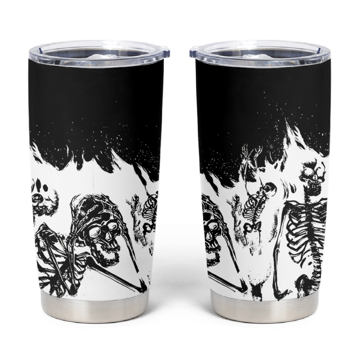 Fire Skull Tumbler Cup Scream In Fire - Wonder Print Shop