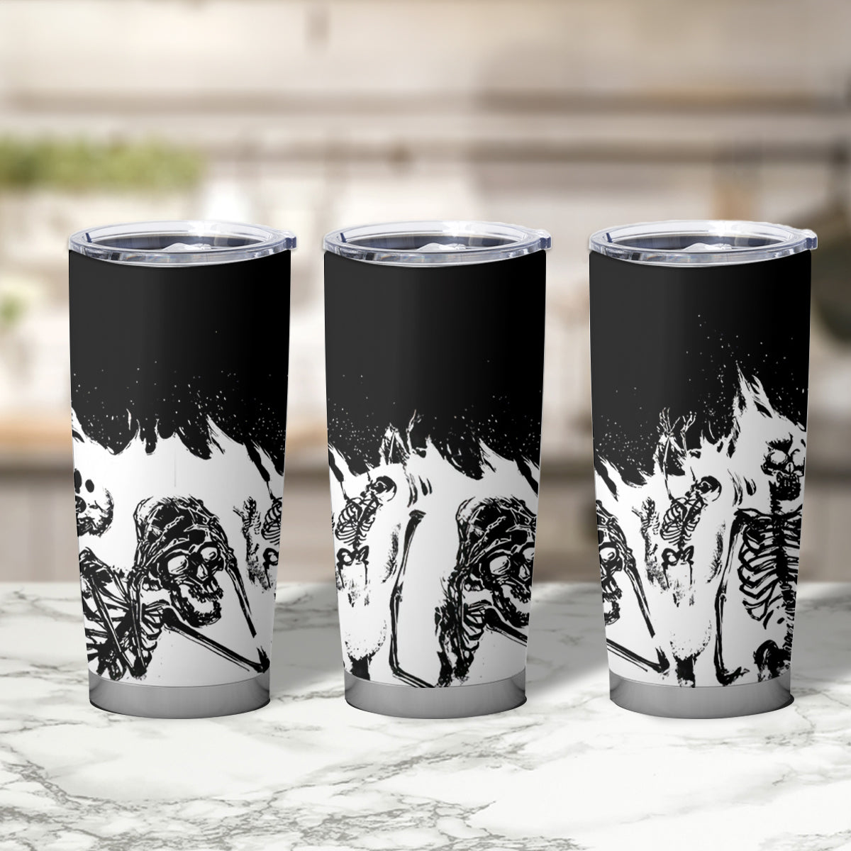 Fire Skull Tumbler Cup Scream In Fire - Wonder Print Shop
