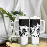 Fire Skull Tumbler With Handle Scream In Fire - Wonder Print Shop