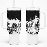 Fire Skull Tumbler With Handle Scream In Fire - Wonder Print Shop