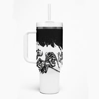 Fire Skull Tumbler With Handle Scream In Fire - Wonder Print Shop