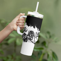 Fire Skull Tumbler With Handle Scream In Fire - Wonder Print Shop