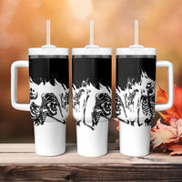 Fire Skull Tumbler With Handle Scream In Fire - Wonder Print Shop