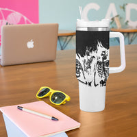 Fire Skull Tumbler With Handle Scream In Fire - Wonder Print Shop