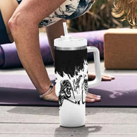 Fire Skull Tumbler With Handle Scream In Fire - Wonder Print Shop