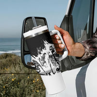 Fire Skull Tumbler With Handle Scream In Fire - Wonder Print Shop