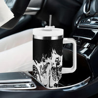 Fire Skull Tumbler With Handle Scream In Fire - Wonder Print Shop