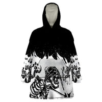 Fire Skull Wearable Blanket Hoodie Scream In Fire - Wonder Print Shop