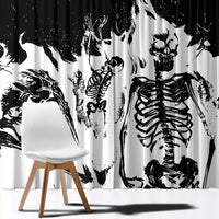 Fire Skull Window Curtain Scream In Fire - Wonder Print Shop