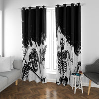 Fire Skull Window Curtain Scream In Fire - Wonder Print Shop