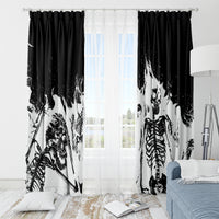 Fire Skull Window Curtain Scream In Fire - Wonder Print Shop