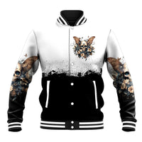 Butterfly Skull Baseball Jacket Flower Butterfly Gothic Skull - Wonder Print Shop