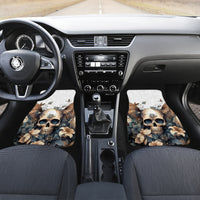 Butterfly Skull Car Mats Flower Butterfly Gothic Skull - Wonder Print Shop
