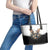 Butterfly Skull Leather Tote Bag Flower Butterfly Gothic Skull - Wonder Print Shop