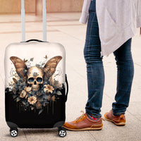Butterfly Skull Luggage Cover Flower Butterfly Gothic Skull - Wonder Print Shop