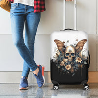 Butterfly Skull Luggage Cover Flower Butterfly Gothic Skull - Wonder Print Shop