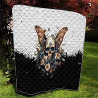 Butterfly Skull Quilt Flower Butterfly Gothic Skull - Wonder Print Shop