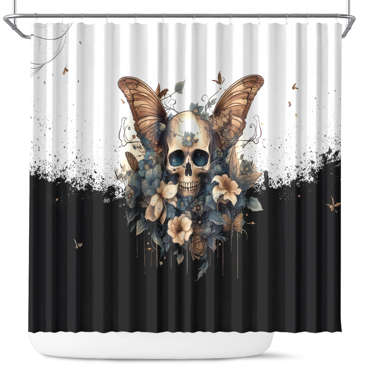butterfly-skull-shower-curtain-flower-butterfly-gothic-skull