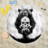 Viking Skull Beach Blanket Bear Viking Cross Skull - Wonder Print Shop