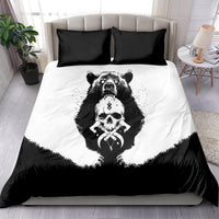 Viking Skull Bedding Set Bear Viking Cross Skull - Wonder Print Shop