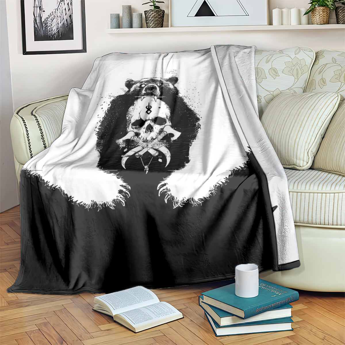 viking-skull-blanket-bear-viking-cross-skull