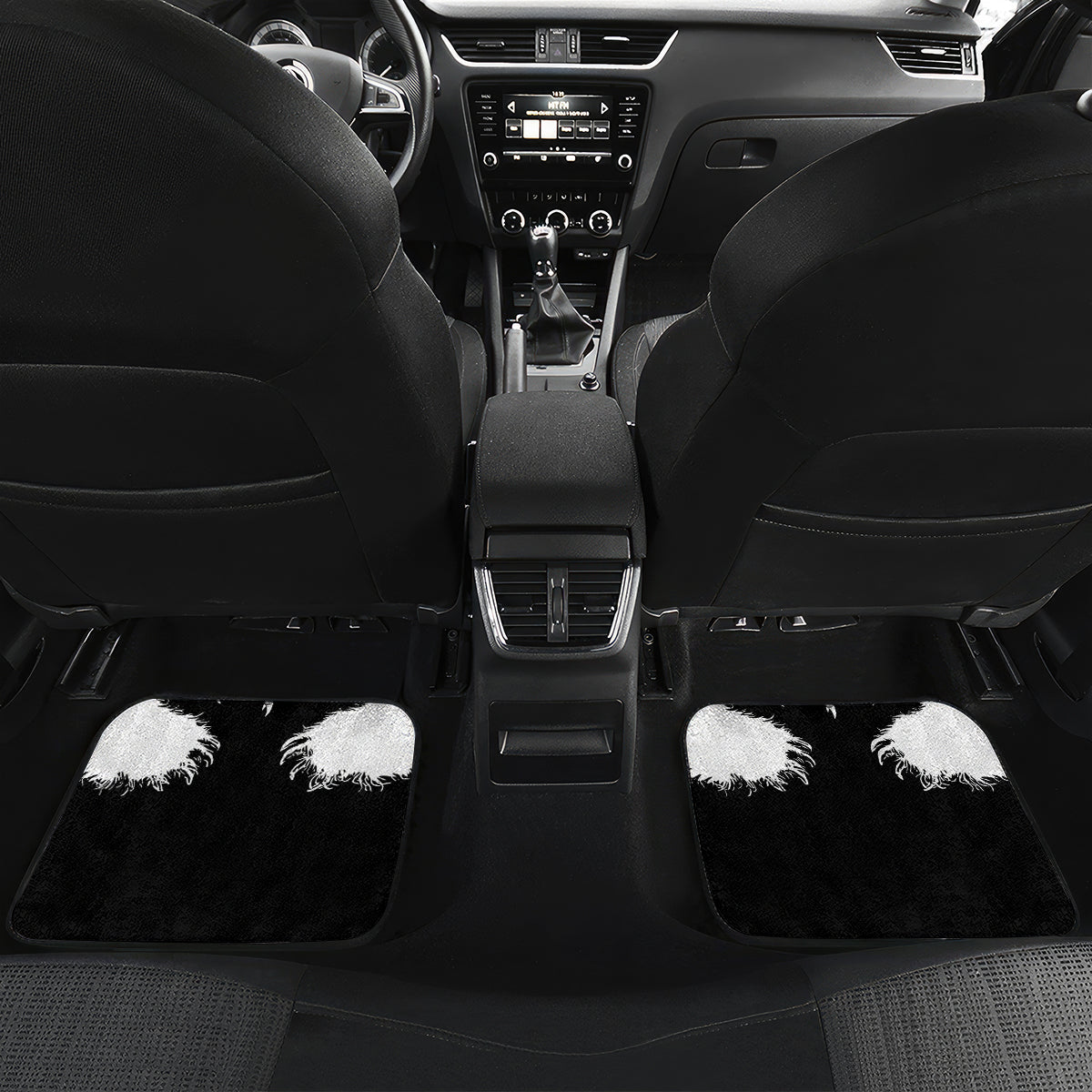 Viking Skull Car Mats Bear Viking Cross Skull - Wonder Print Shop