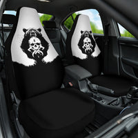 Viking Skull Car Seat Cover Bear Viking Cross Skull - Wonder Print Shop
