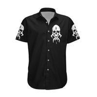Viking Skull Hawaiian Shirt Bear Viking Cross Skull - Wonder Print Shop