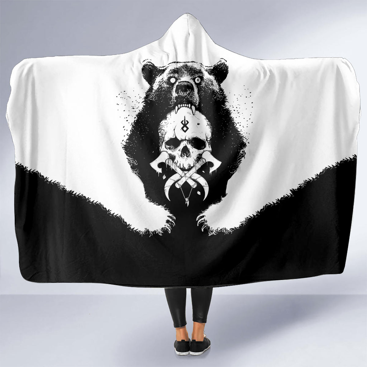 viking-skull-hooded-blanket-bear-viking-cross-skull