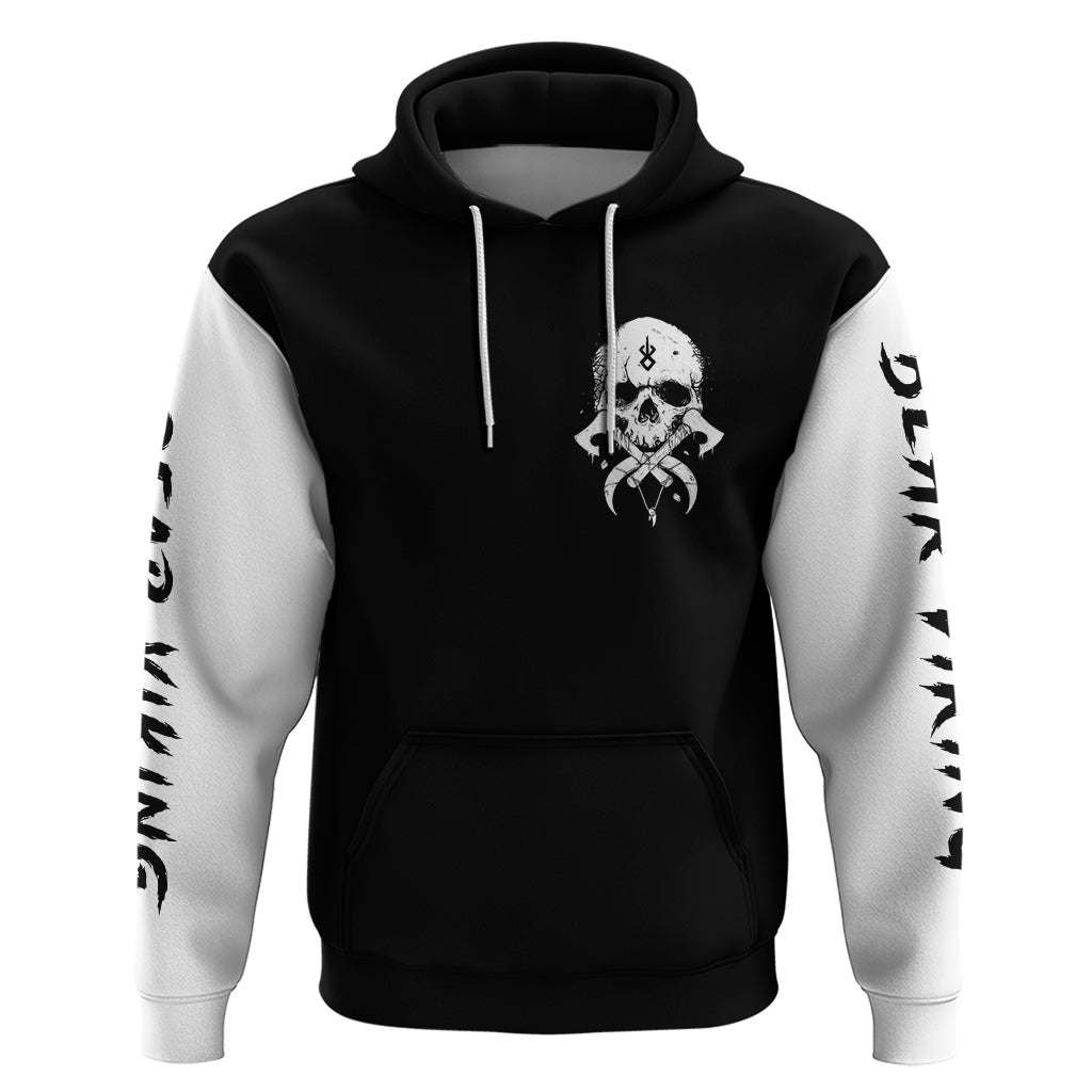 Viking Skull Hoodie Bear Viking Cross Skull - Wonder Print Shop