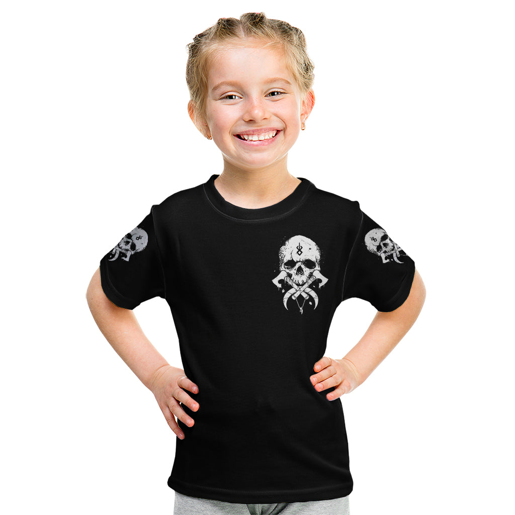 Viking Skull Kid T Shirt Bear Viking Cross Skull - Wonder Print Shop