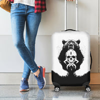 Viking Skull Luggage Cover Bear Viking Cross Skull - Wonder Print Shop