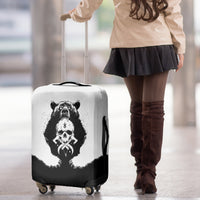 Viking Skull Luggage Cover Bear Viking Cross Skull - Wonder Print Shop