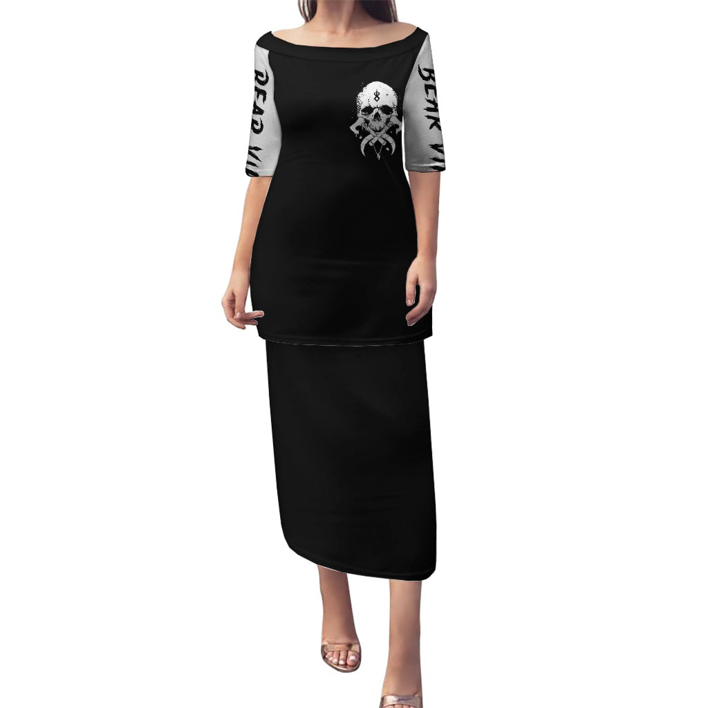 Viking Skull Puletasi Bear Viking Cross Skull - Wonder Print Shop