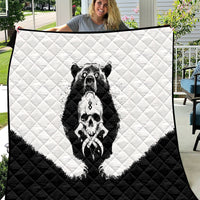 Viking Skull Quilt Bear Viking Cross Skull - Wonder Print Shop