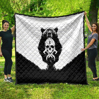 Viking Skull Quilt Bear Viking Cross Skull - Wonder Print Shop