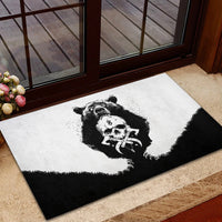 Viking Skull Rubber Doormat Bear Viking Cross Skull - Wonder Print Shop
